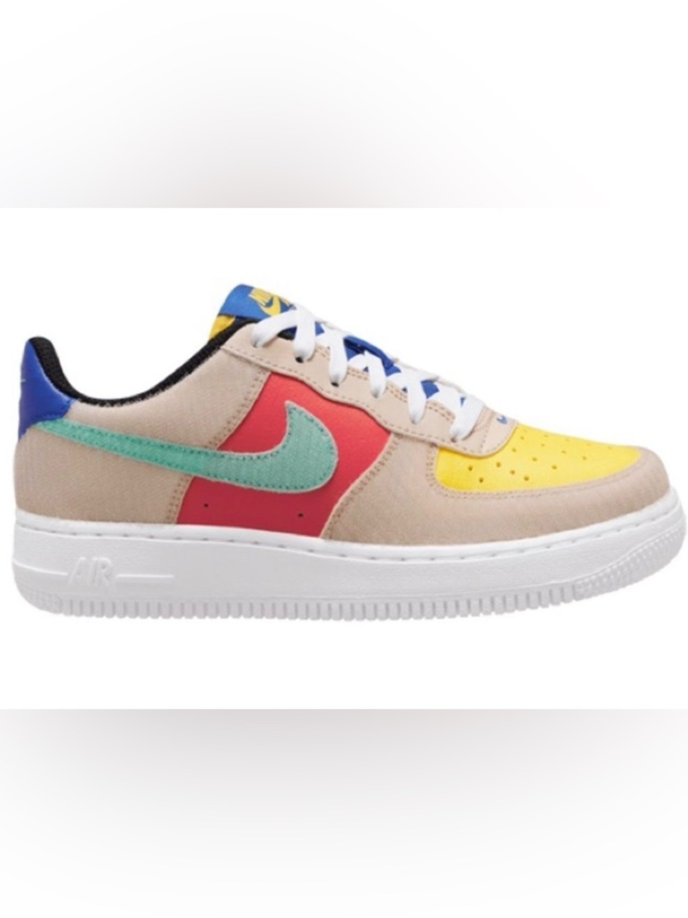 Nike Air Force 1 LV8 1 GS “Multi-Color Velcro” Size 5.5Y w/ Box FN7818-100 - Picture 12 of 14